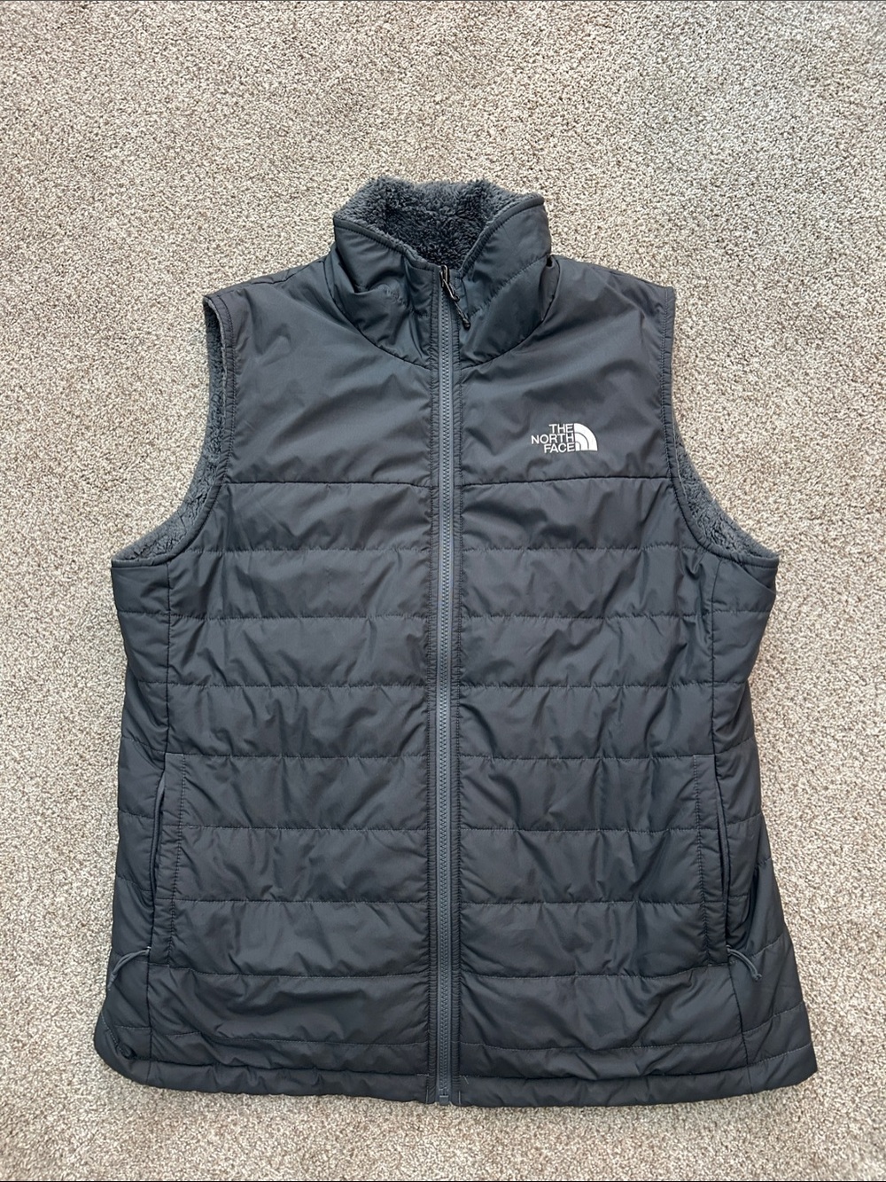 The North Face Women's Charcoal Quilted Reversible Vest